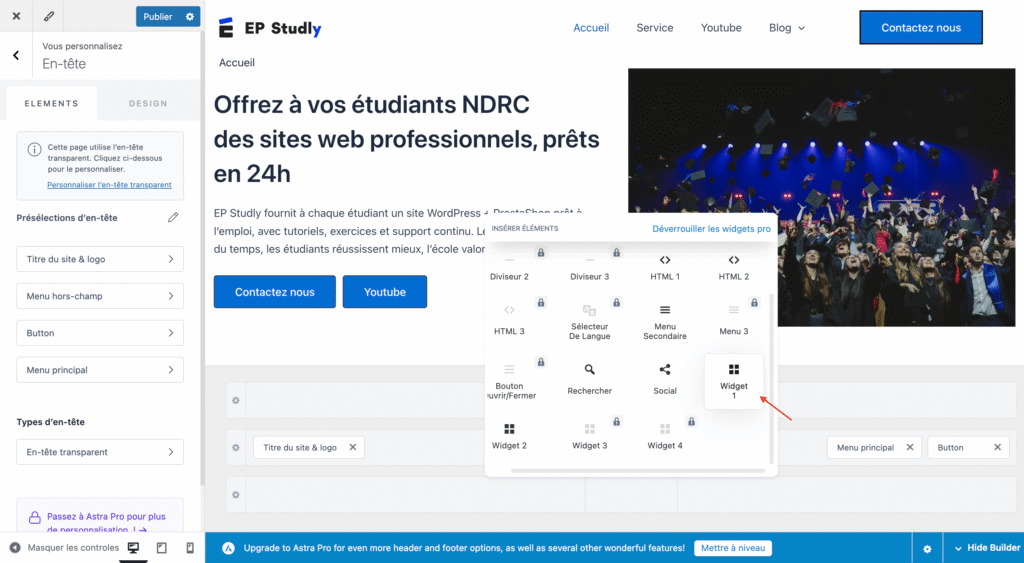 image dans le header wordpress widget 1