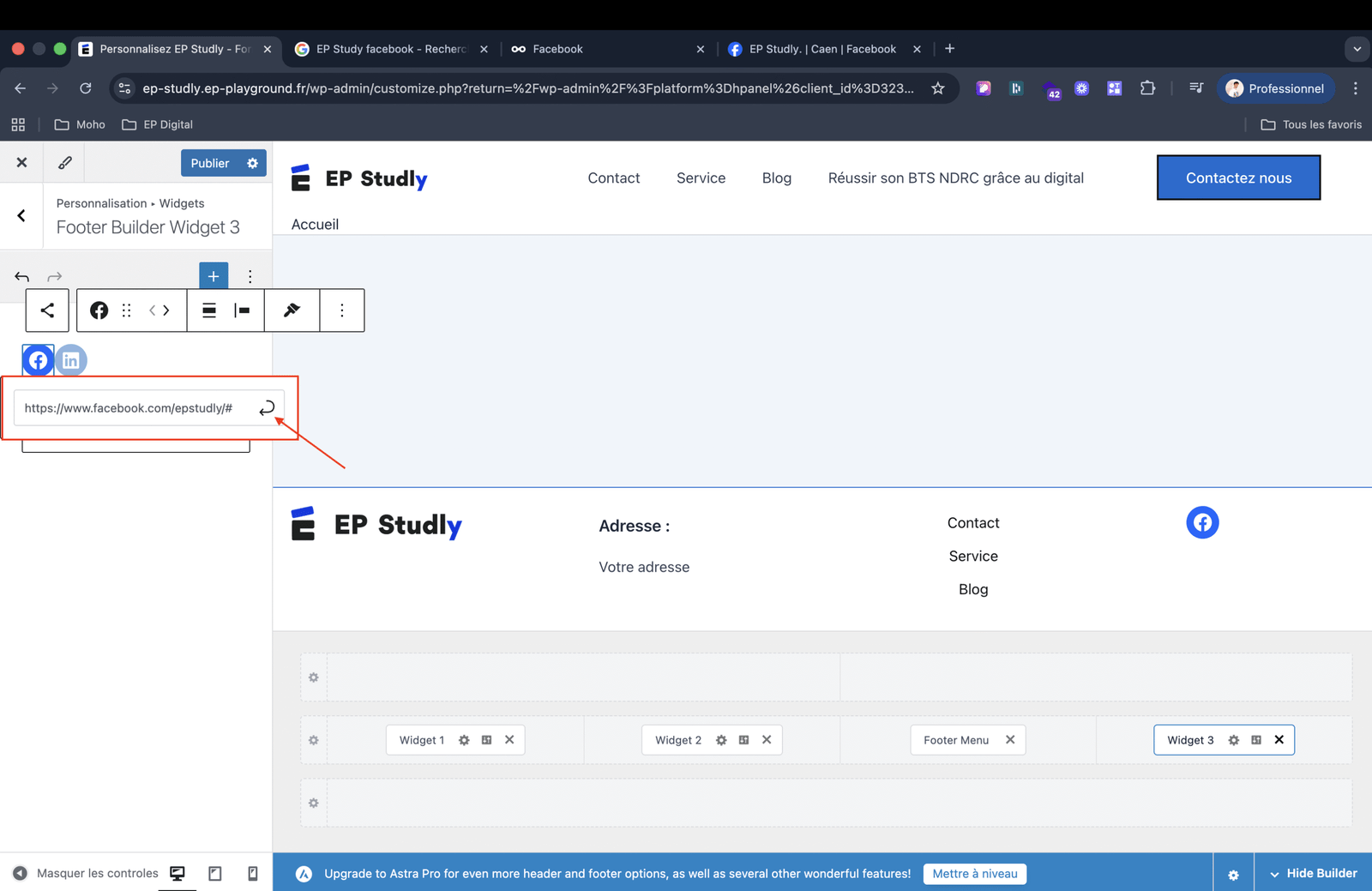 Insérer le lien de votre réseau 