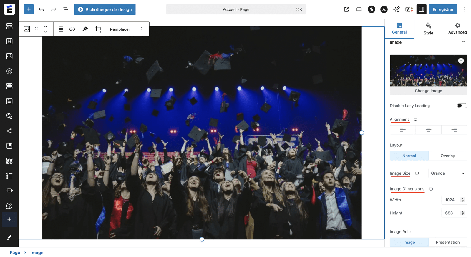 Gérer le style de votre image