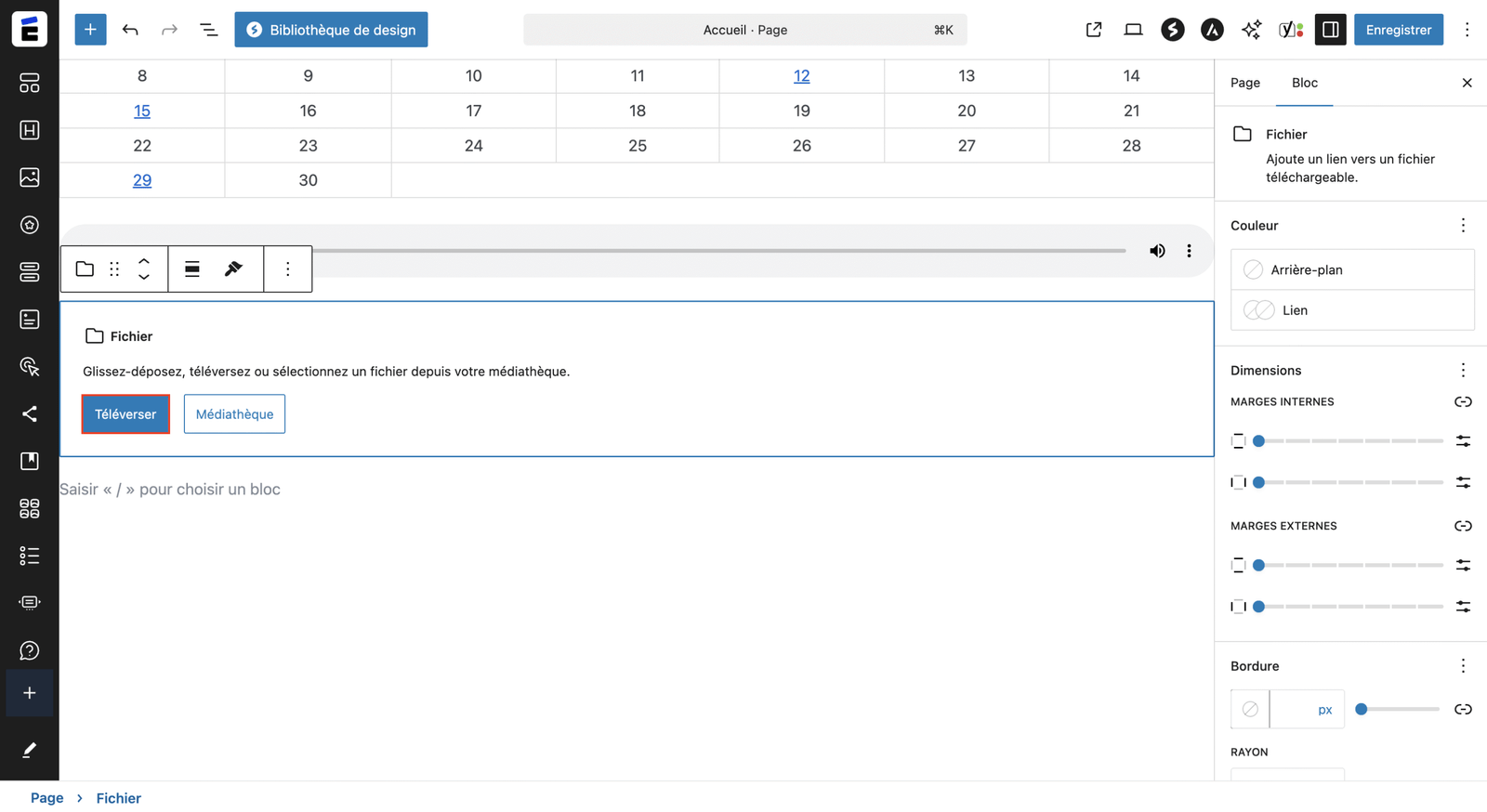 Téléversser votre fichier