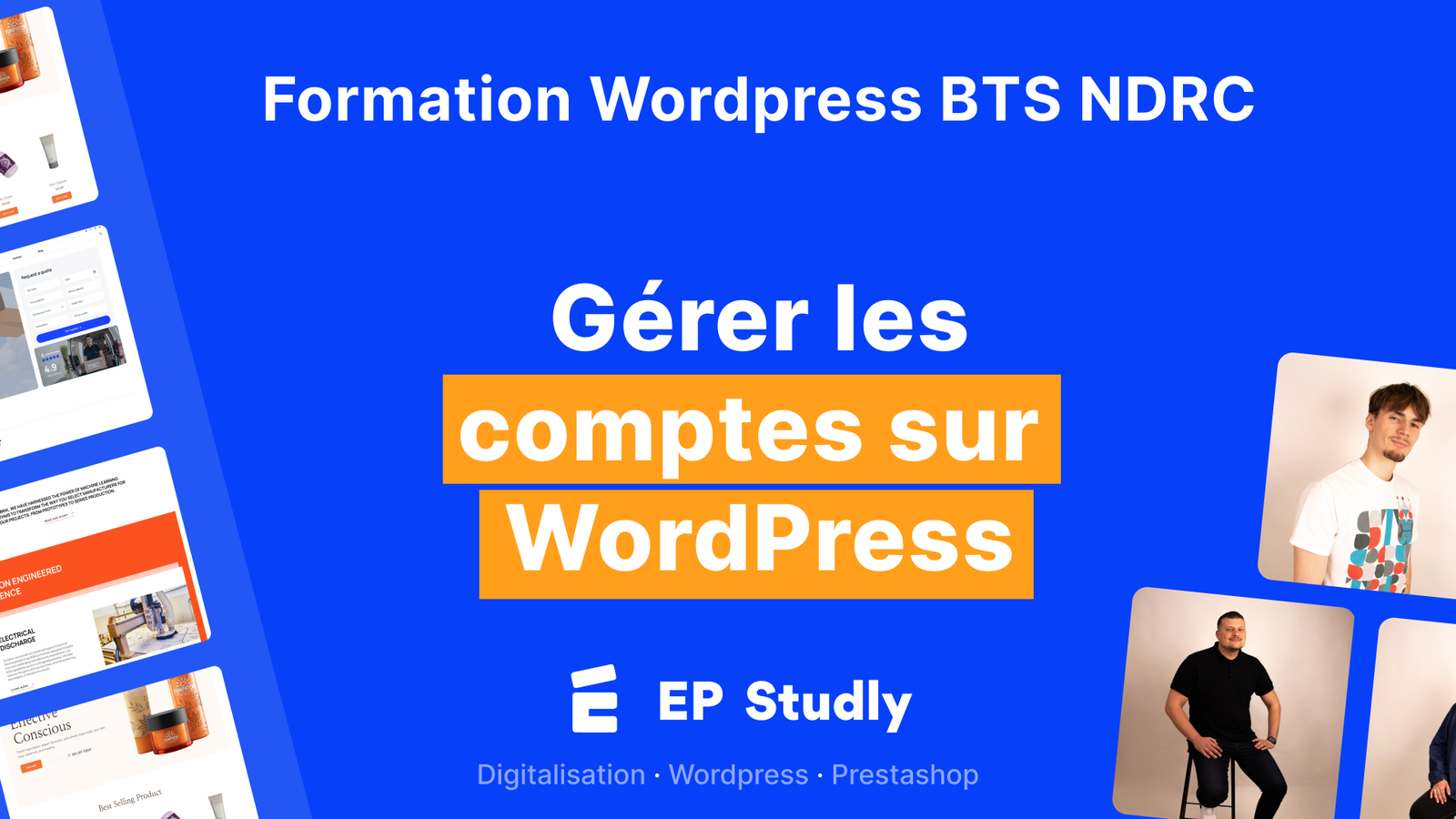 7 Gérer les comptes sur WordPress